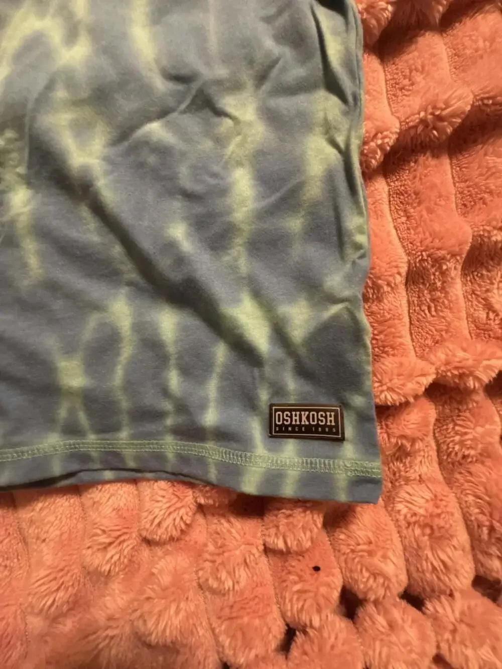 OshKosh B'gosh Blue Green Tie Dye Short Sleeve T-Shirt Size 5 5A